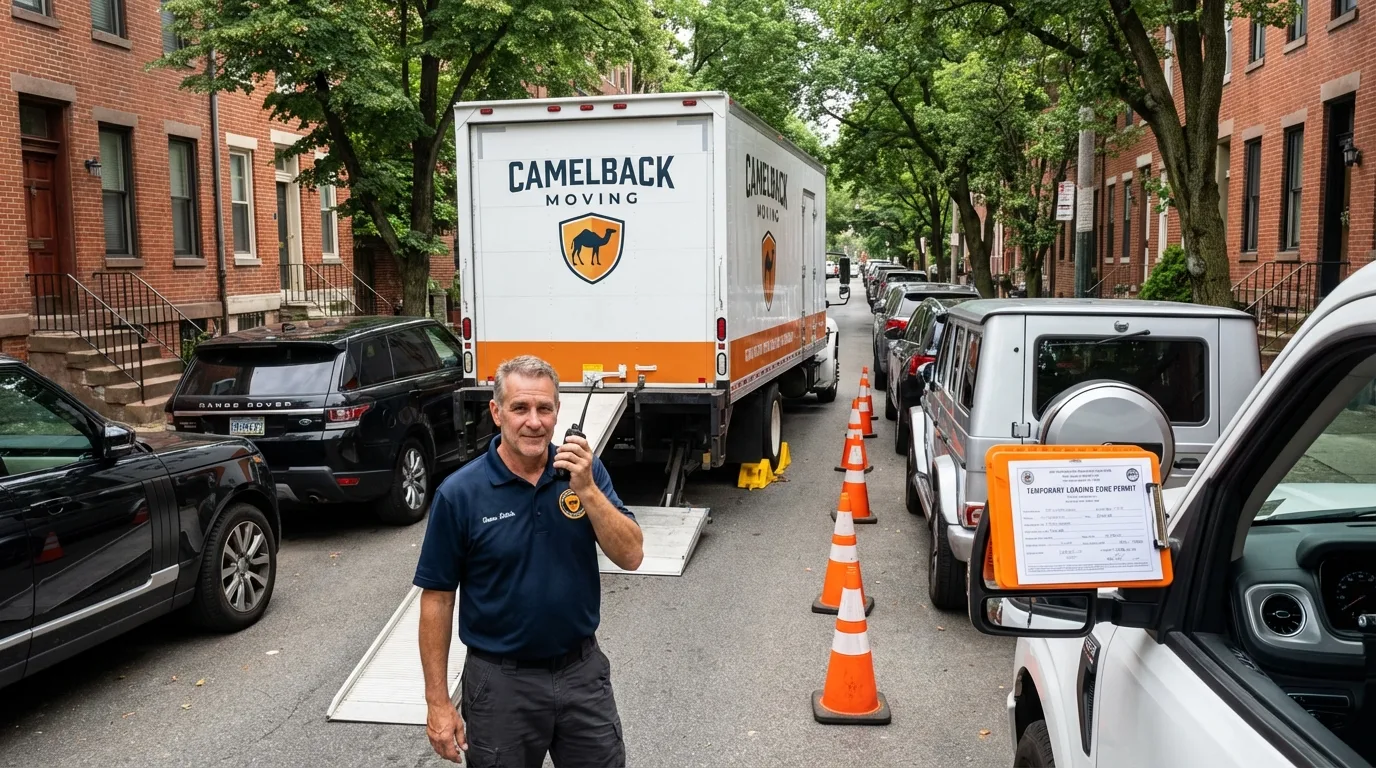 City street loading permit setup in Easton, CT
